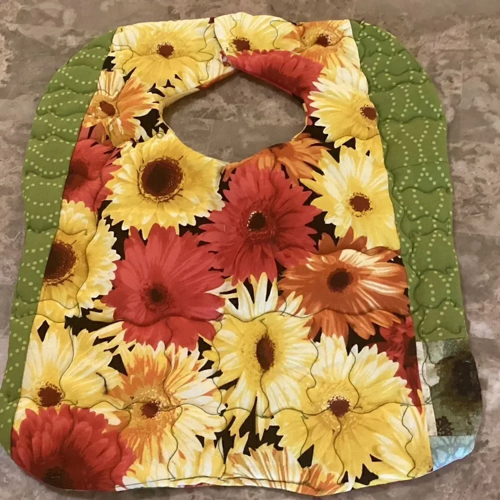 NWOT. Hand Crafted Quilted Reversible Baby Bib. $12 ea. or 3/$25
